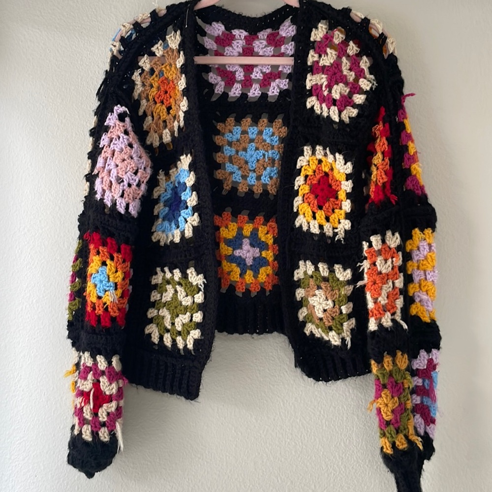 vintage crotchet cropped cardigan